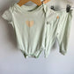 Seafoam Heart Bodysuit + Pants Set / 9m