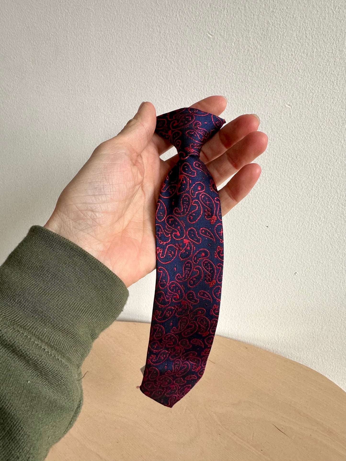 Blue + Red Clip On Tie / 18-36m?