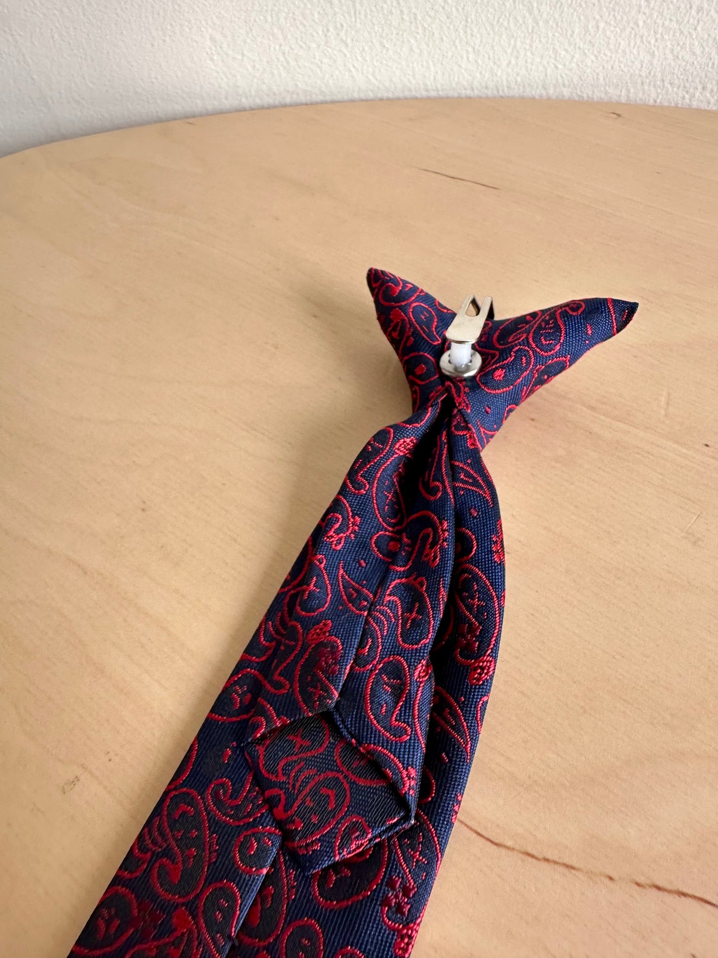 Blue + Red Clip On Tie / 18-36m?