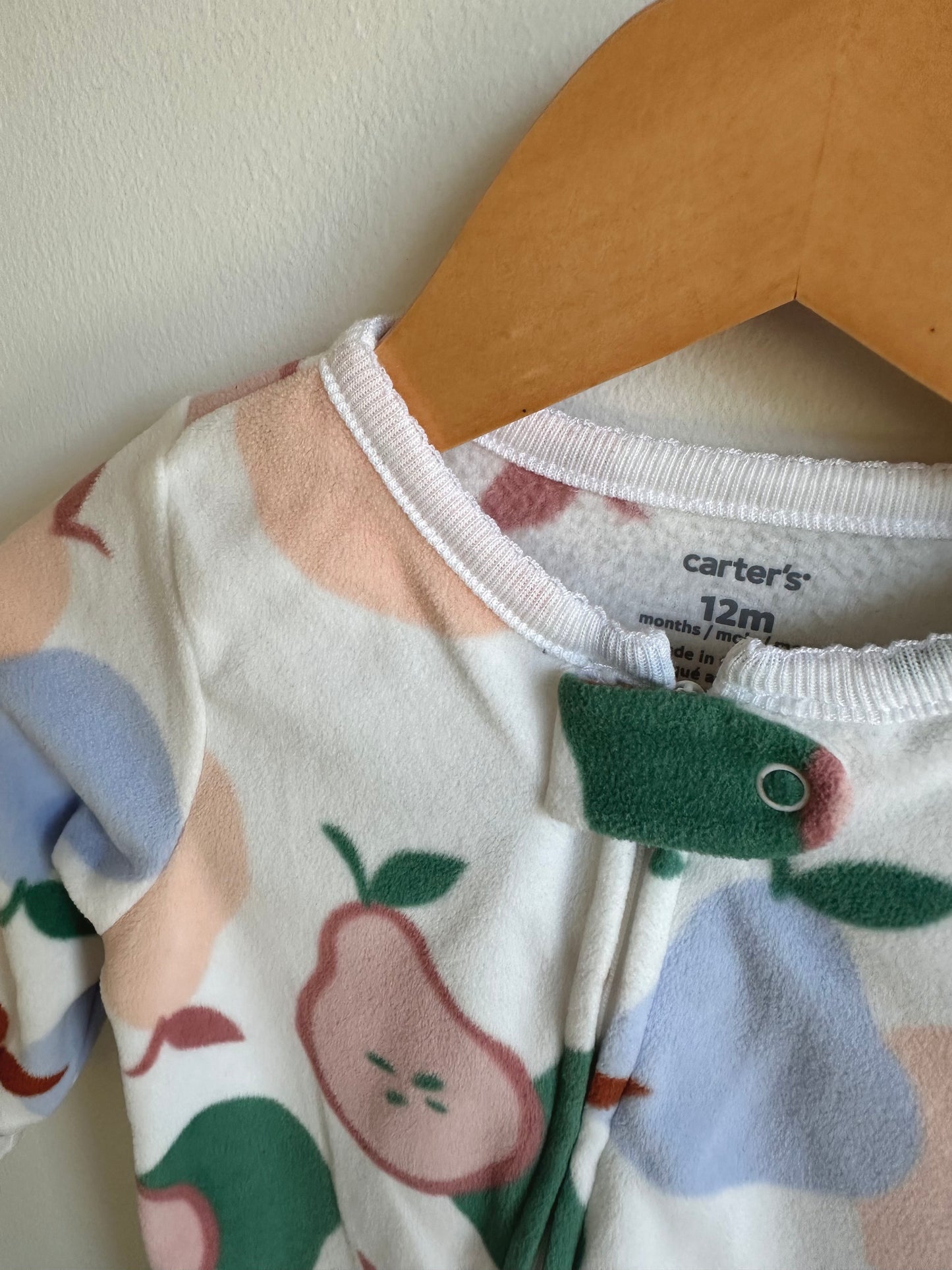 Fleece Peach Sleeper / 12m