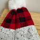 NEW Plaid Beanie with Pom Pom / 6m