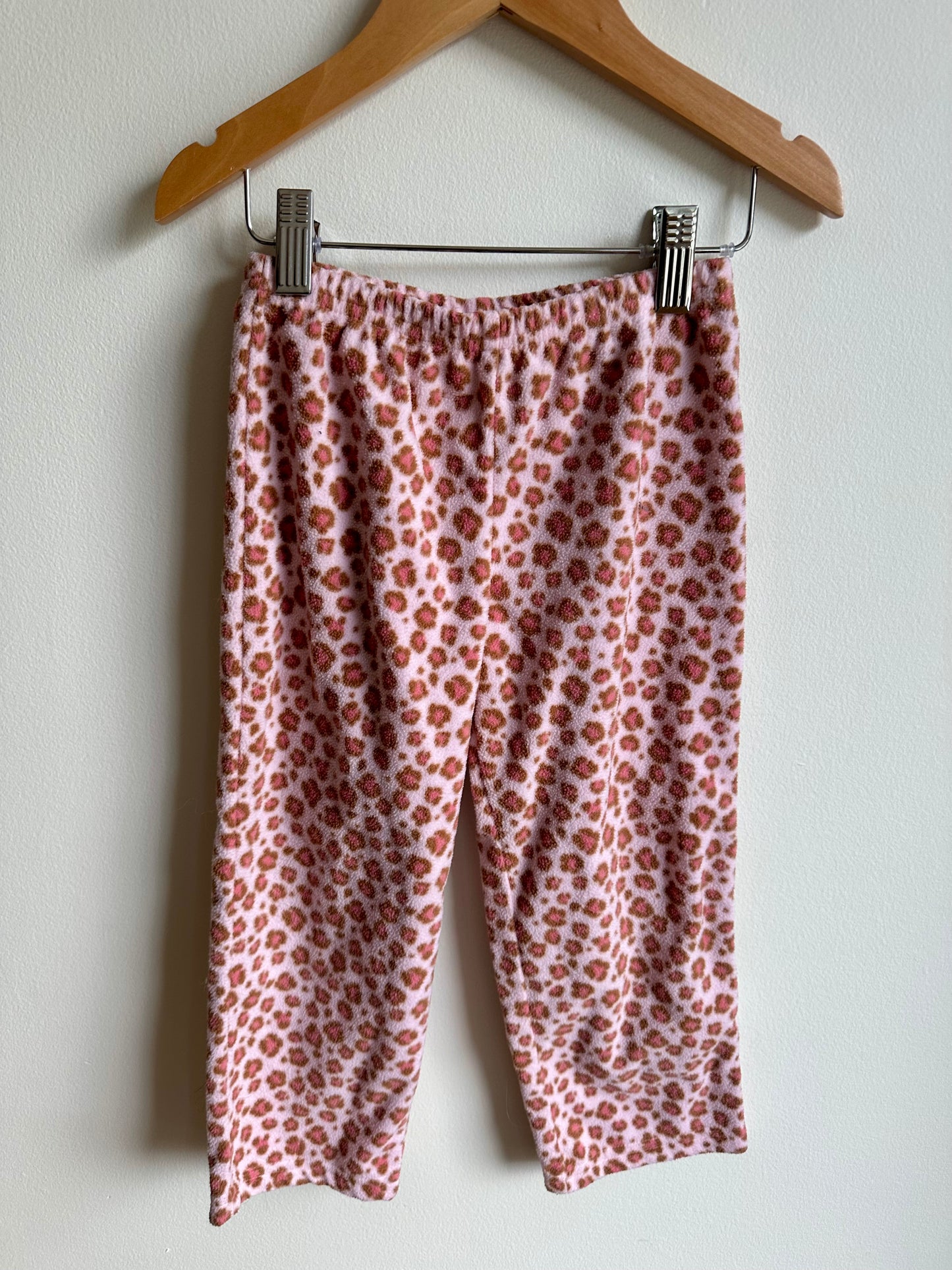 Pink Animal Print Fleece Pants / 4T