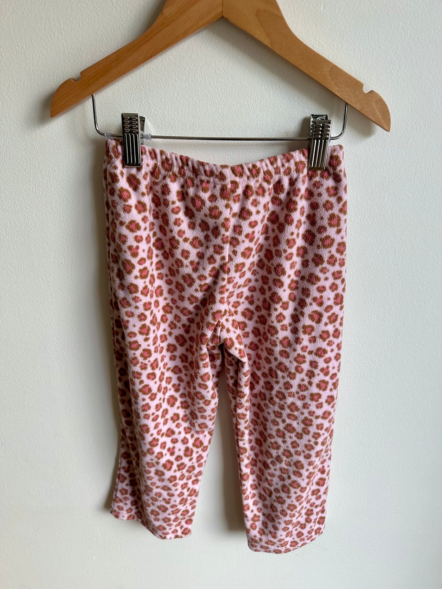 Pink Animal Print Fleece Pants / 4T