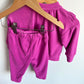 Fuchsia Sweater + Pants Set / 6-12m