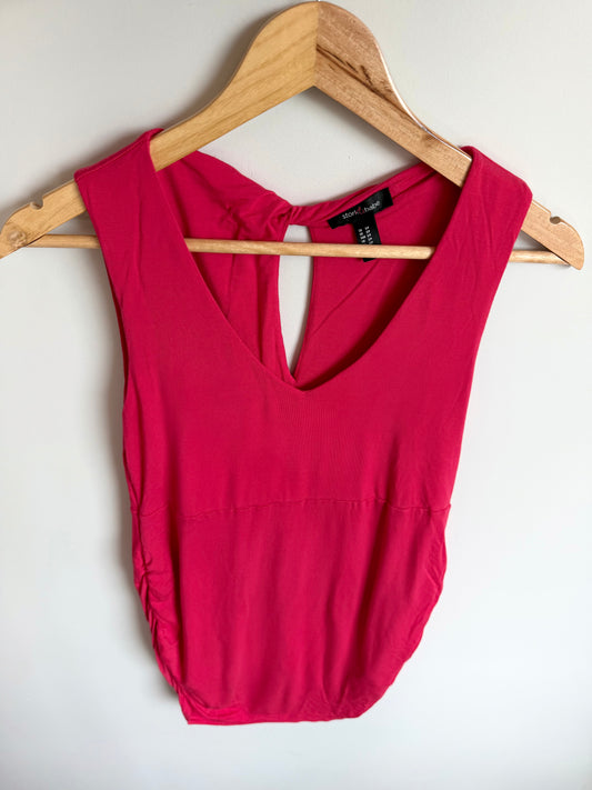 Pink Sleeveless Maternity Top / Small