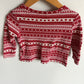 Red Festive Waffle Knit Long Sleeve / 2T