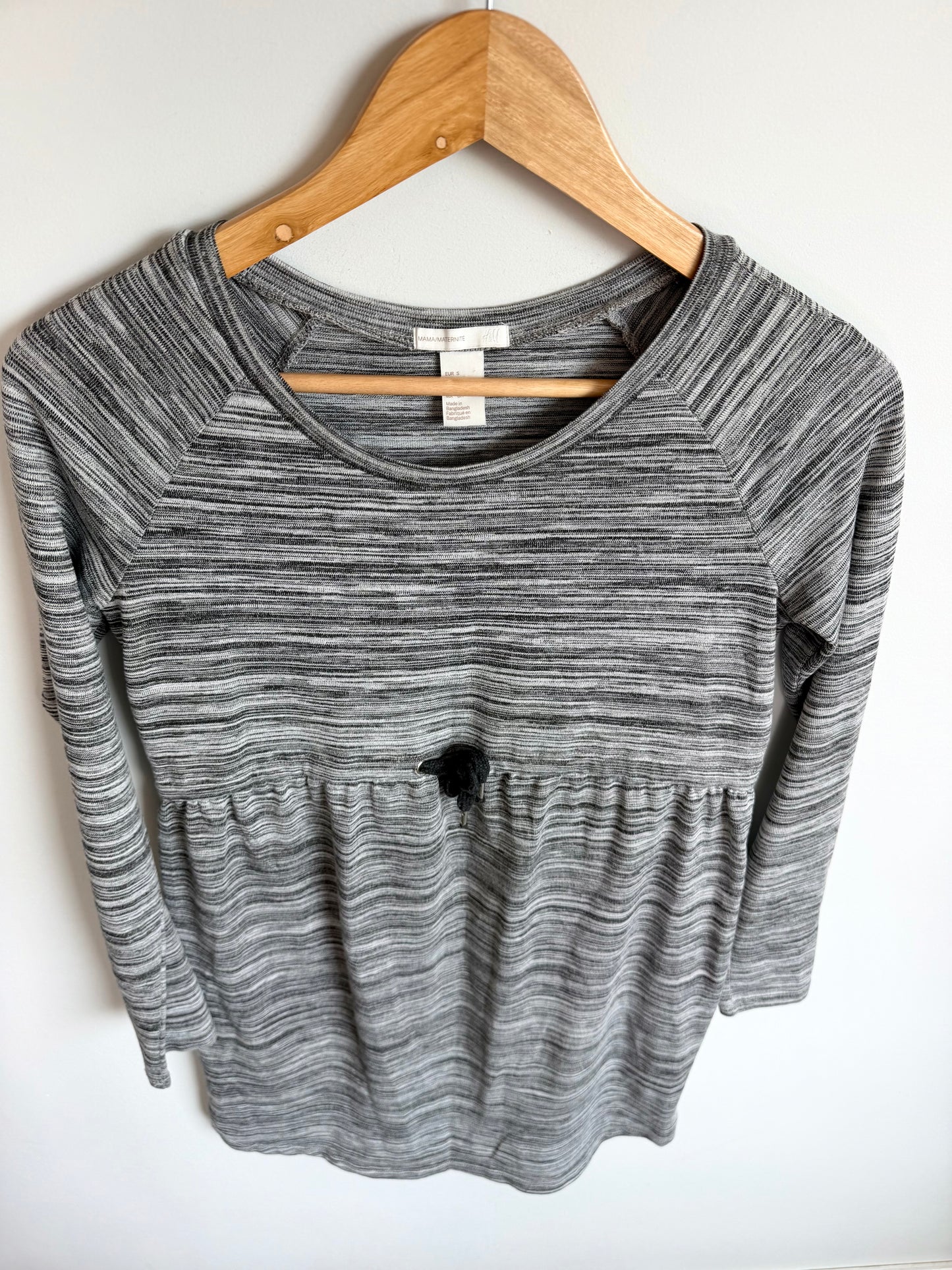 H&M Striped Long Sleeve Maternity Dress / Small