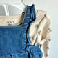 Denim Dress, Farm Bodysuit + Leggings Set (With Tags) / 6m