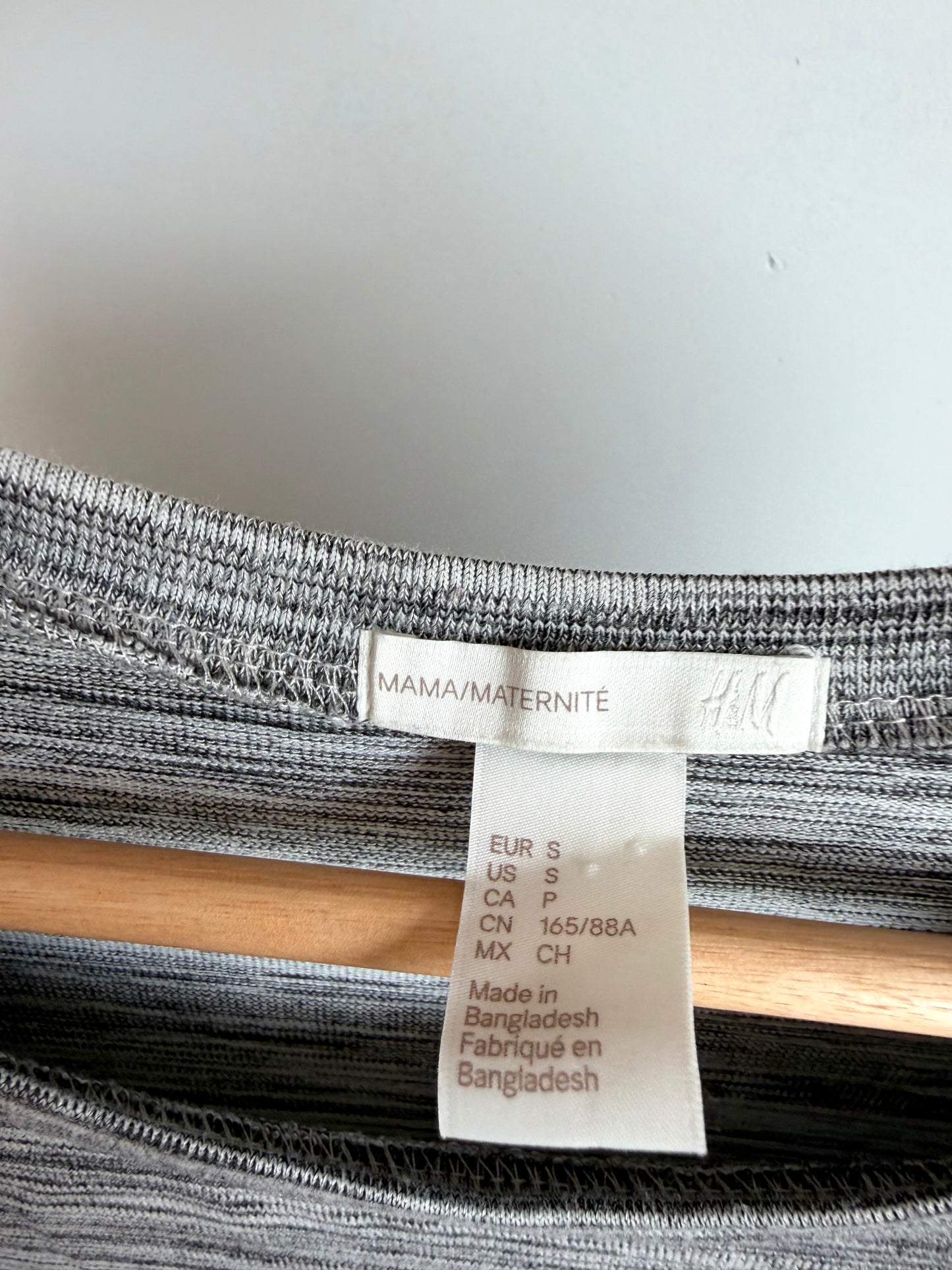 H&M Striped Long Sleeve Maternity Dress / Small