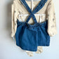 Denim Dress, Farm Bodysuit + Leggings Set (With Tags) / 6m