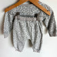 Grey Floral Sweater + Pants Set / 6-12m?