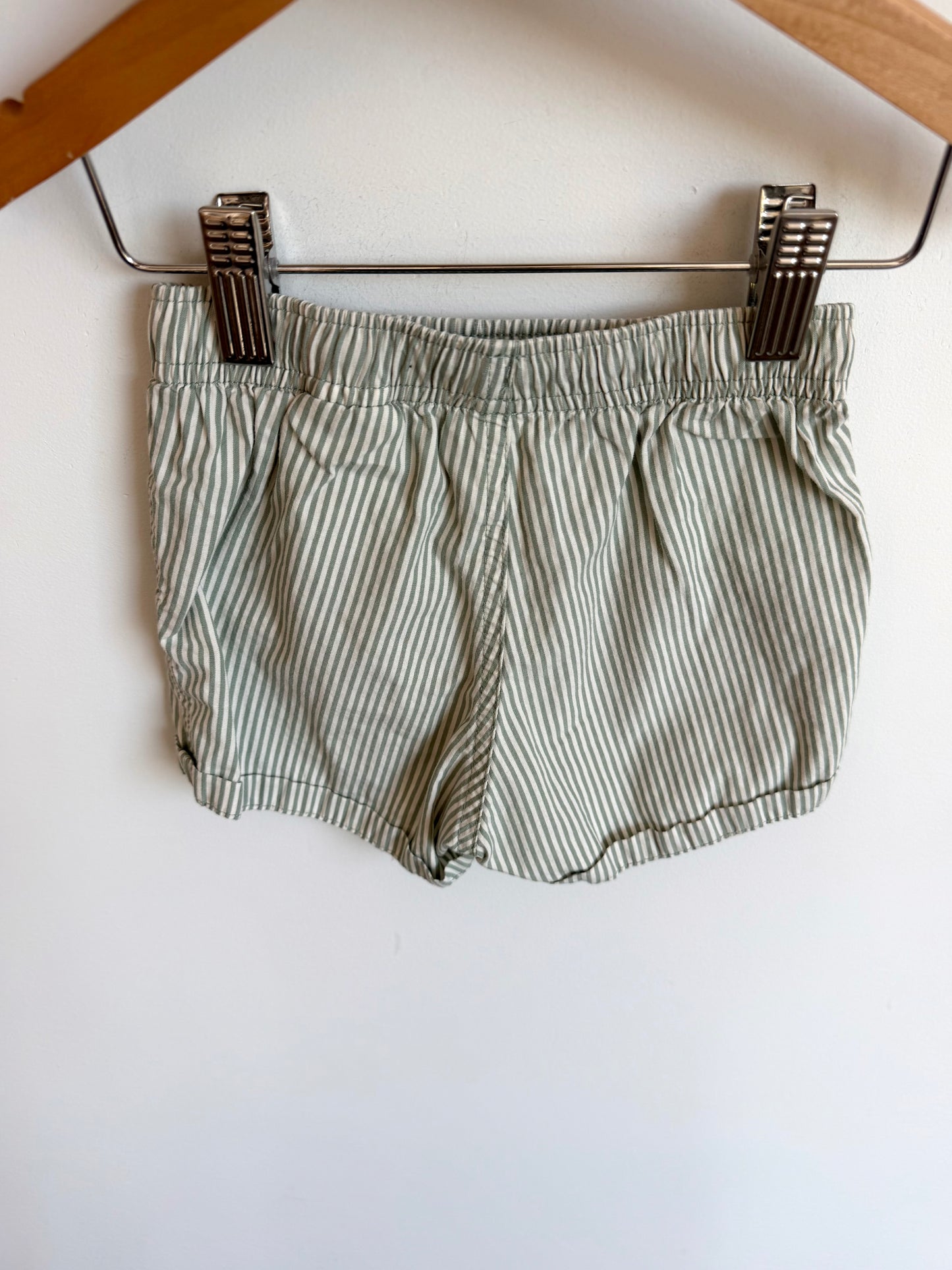 H&M Sage Vertical Stripe Shorts / 18m-2T