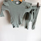 Dusty Blue Bodysuit + Pants Set / 3-6m