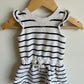 OshKosh White + Black Striped Dress / 9m