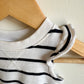 OshKosh White + Black Striped Dress / 9m