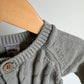 Grey Knit Jumpsuit / 3-6m