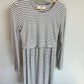 Viscose Striped Maternity or Nursing Dress / M