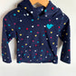 Navy Fleece Heart Hoodie / 3T