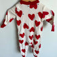 Heart XOX Pattern Footed Sleeper / 6m