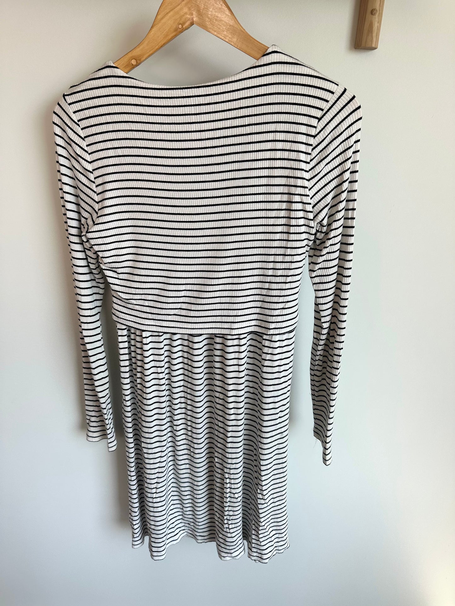 Viscose Striped Maternity or Nursing Dress / M