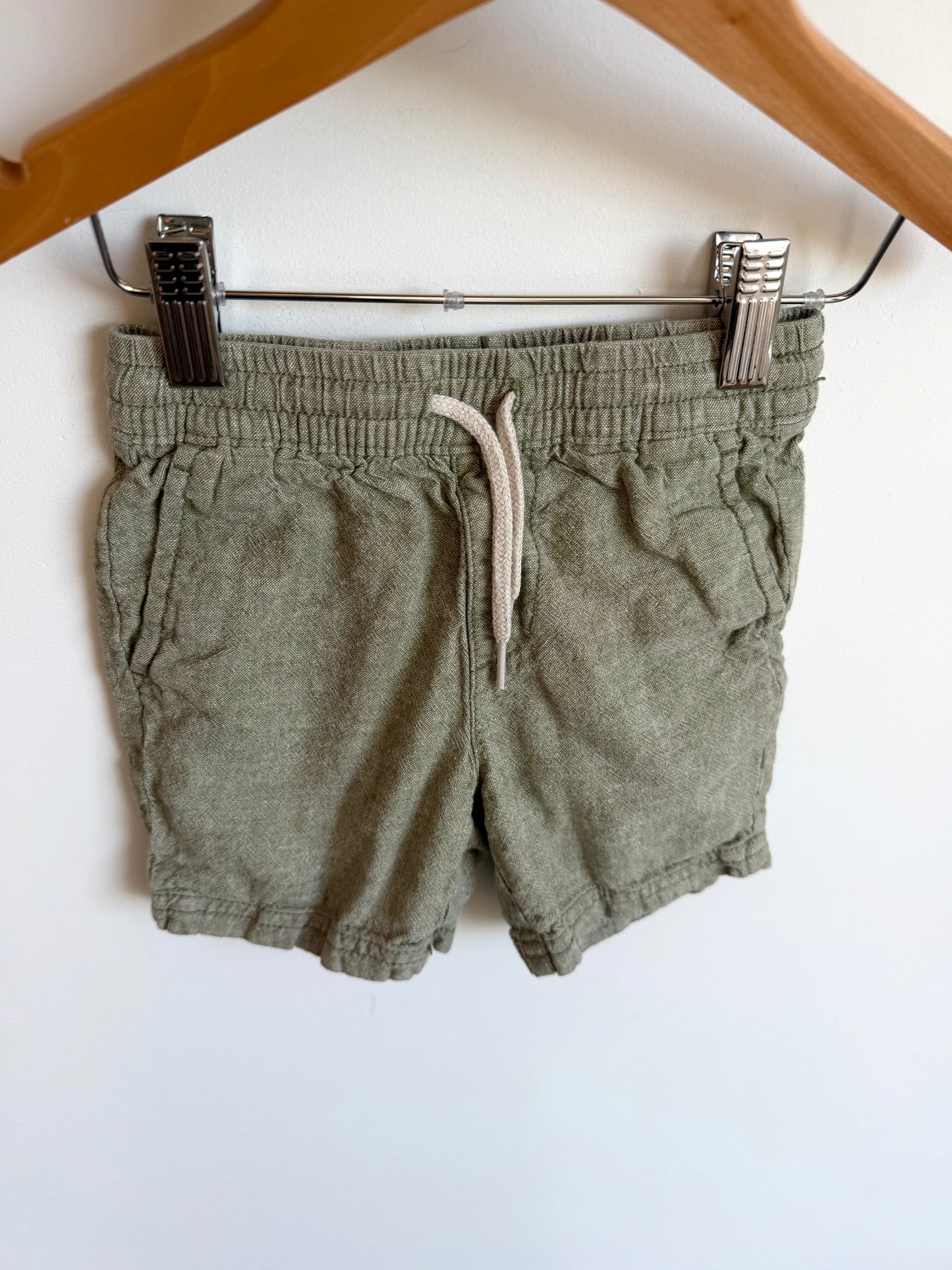 Sage Shorts with White Drawstring / 2T