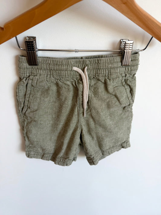 Sage Shorts with White Drawstring / 2T