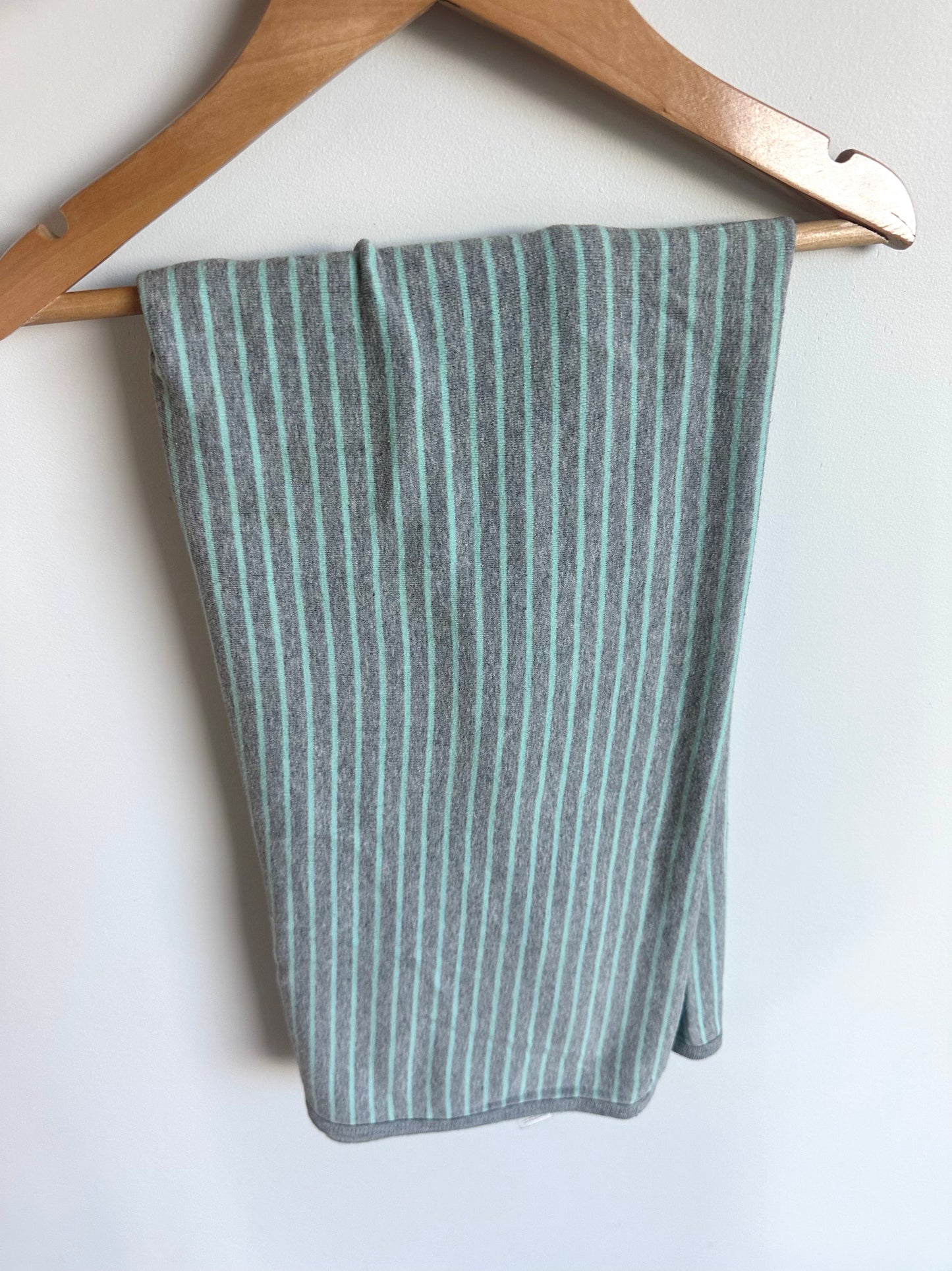Grey with Blue Stripeds Receiving Blanket (No Shipping)