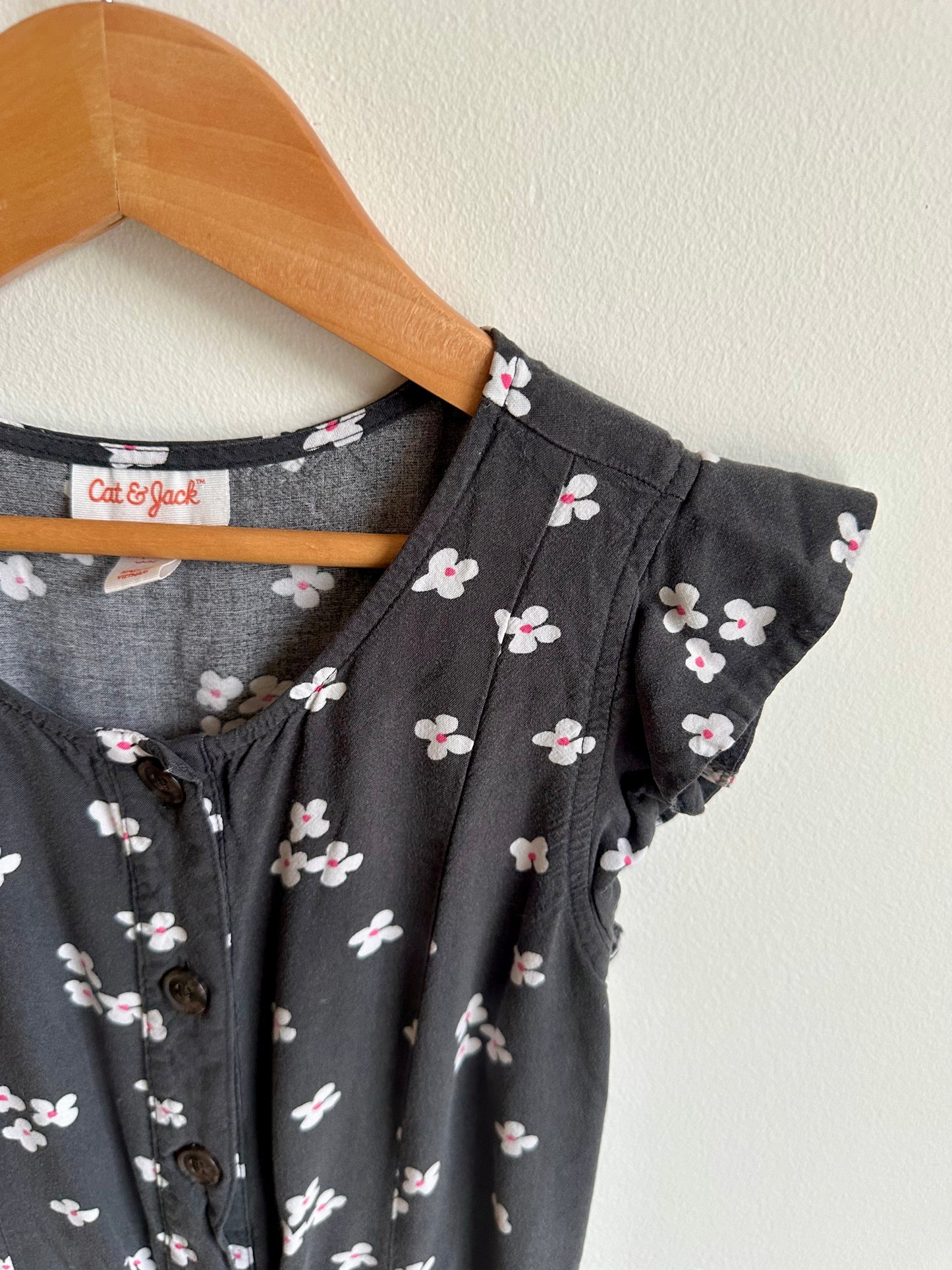 Black Daisy Jumpsuit / 7-8 years (m)