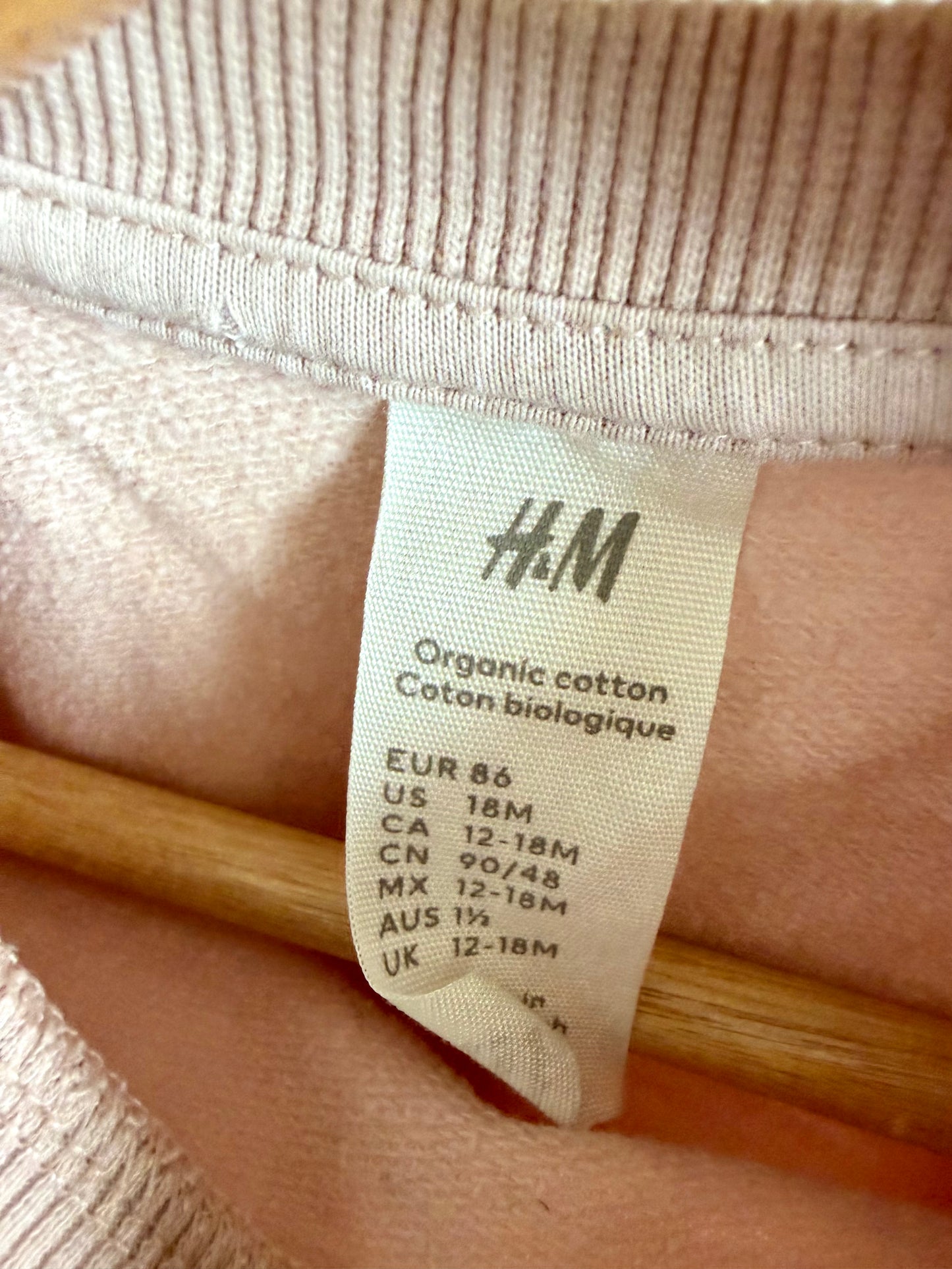 H&M Blush Sweater + Pants Set / 12-18m