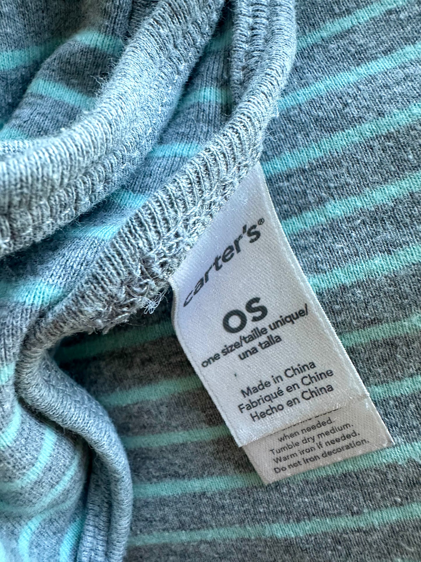 Grey with Blue Stripeds Receiving Blanket (No Shipping)