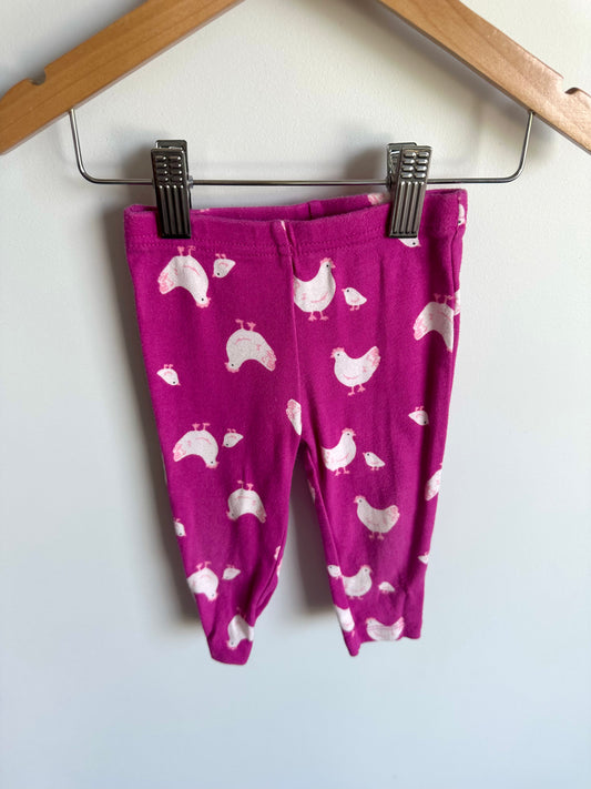 Fuchsia Chicken Pants / 6-9m