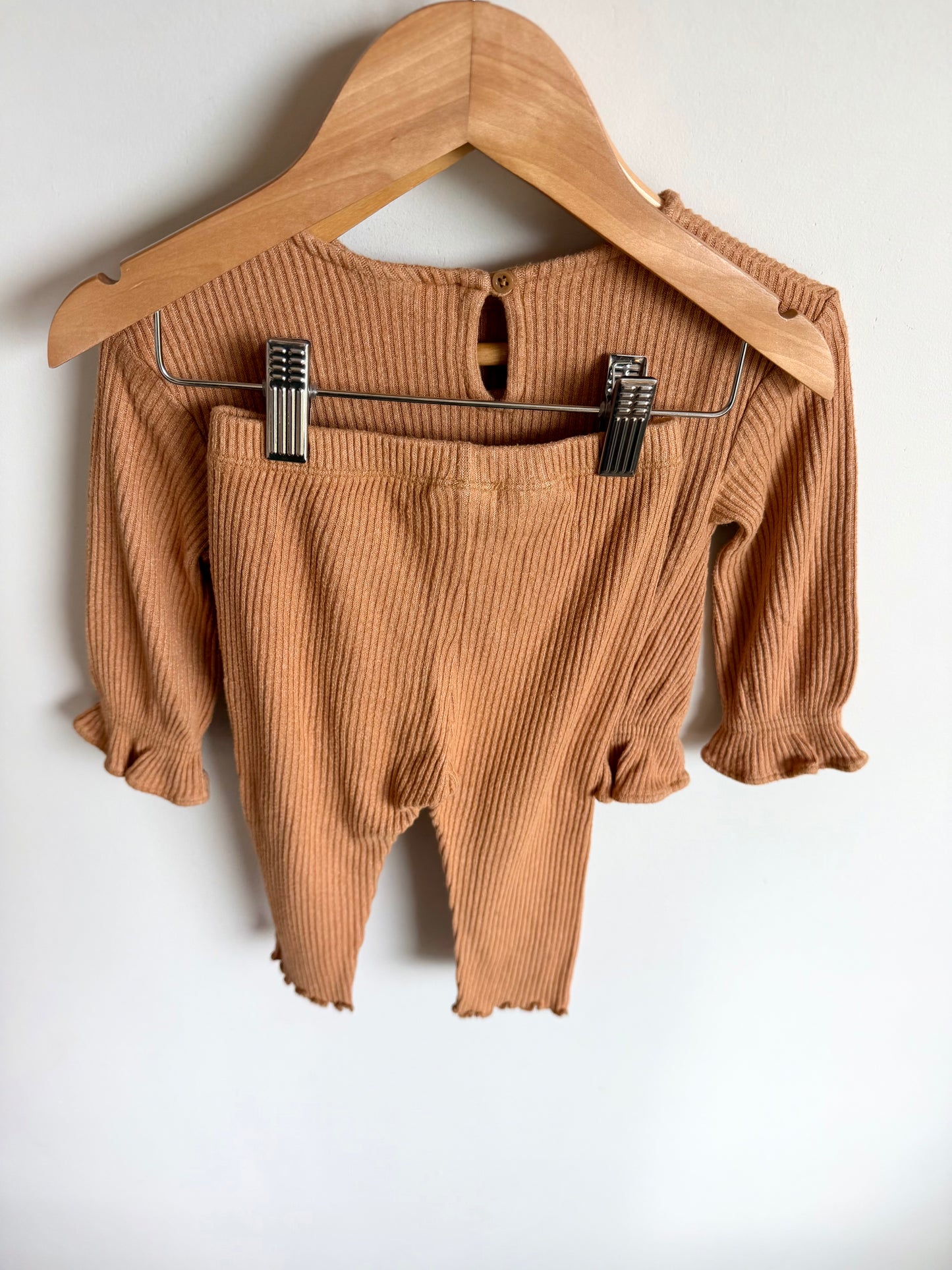 Carmel Ribbed Top + Pants Set / 12-18m