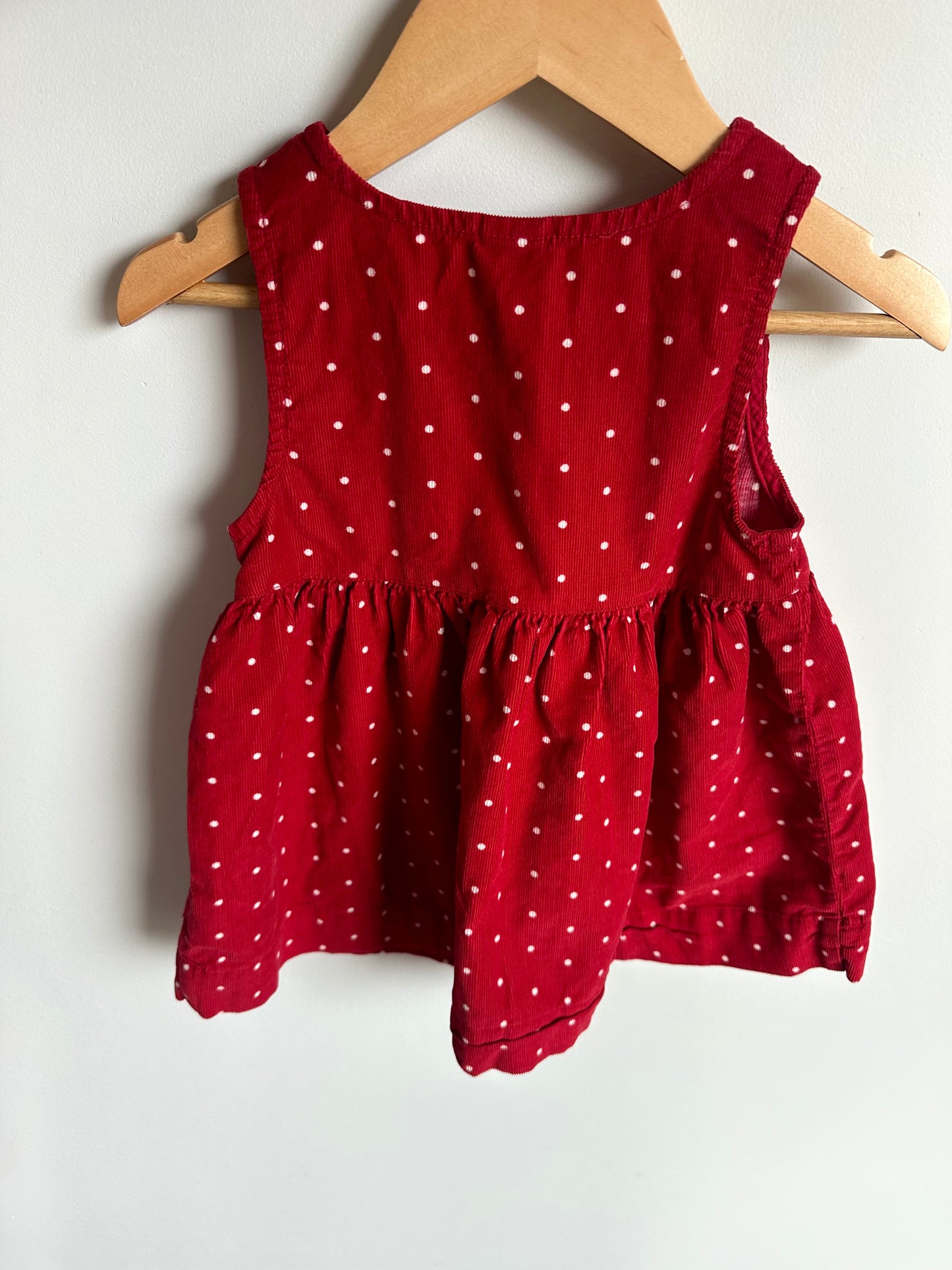 Gap Red Dotted Cord Dress / 18-24m