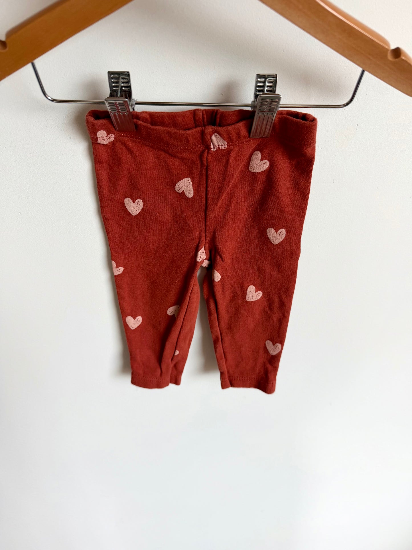 Rust Heart Leggings / 6m
