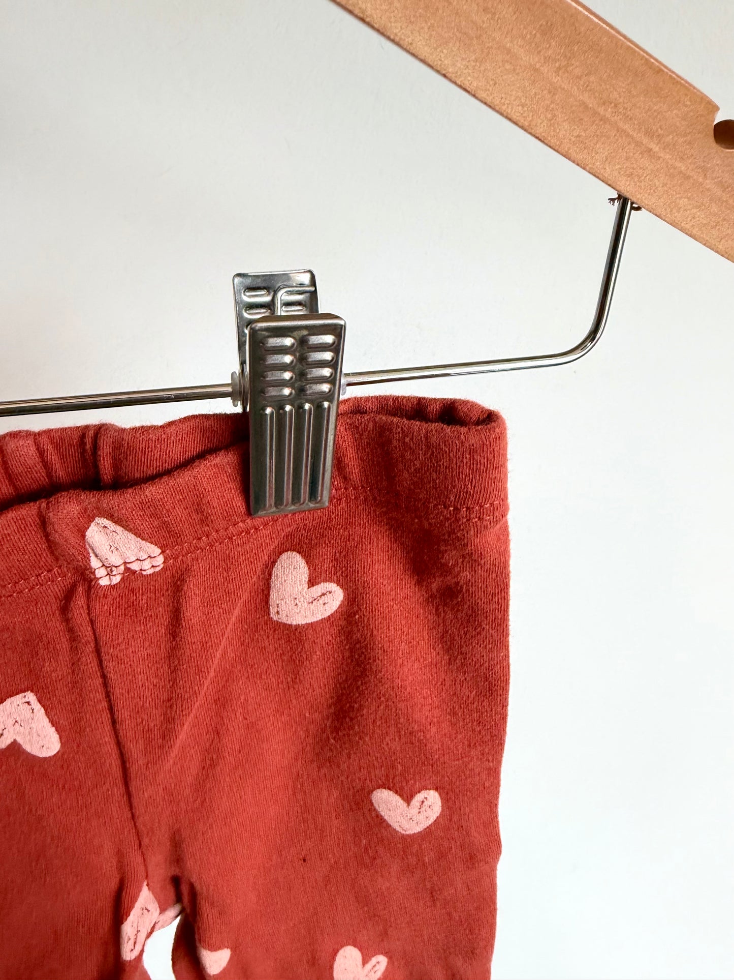 Rust Heart Leggings / 6m