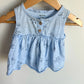 Light Blue Peplum Floral Top / 12m