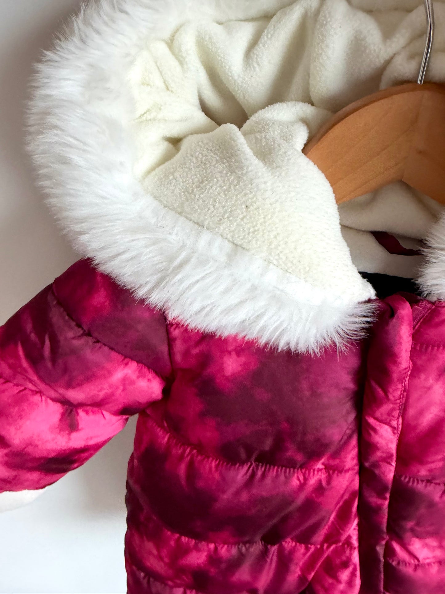 Pink Winter Bunting Suit / 0-3m