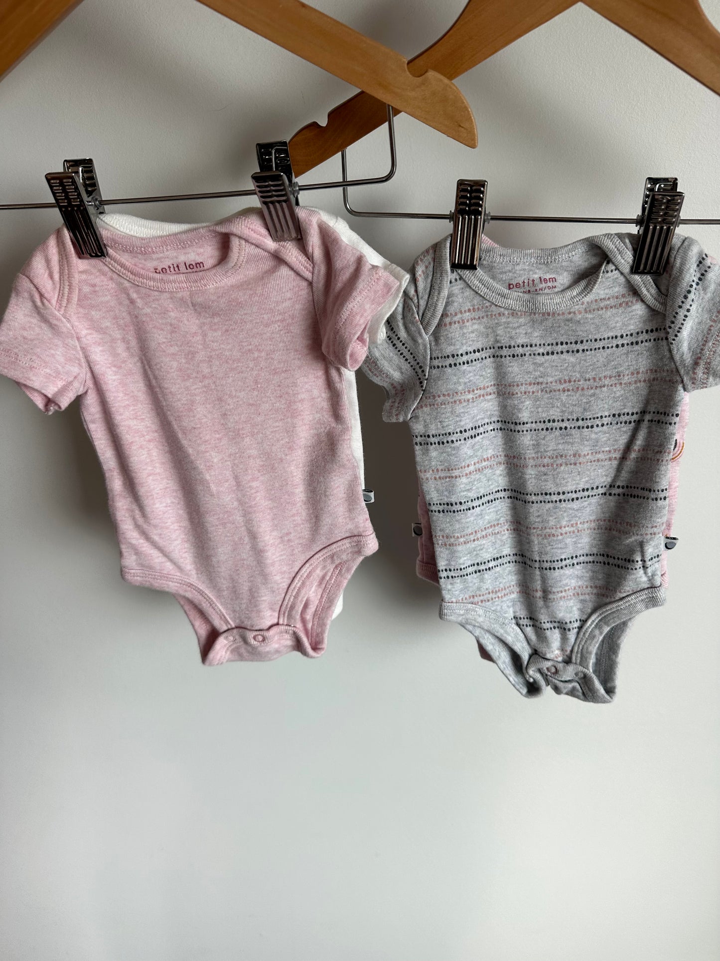Newborn Petit Lem Bodysuits Set of 4 / 0m
