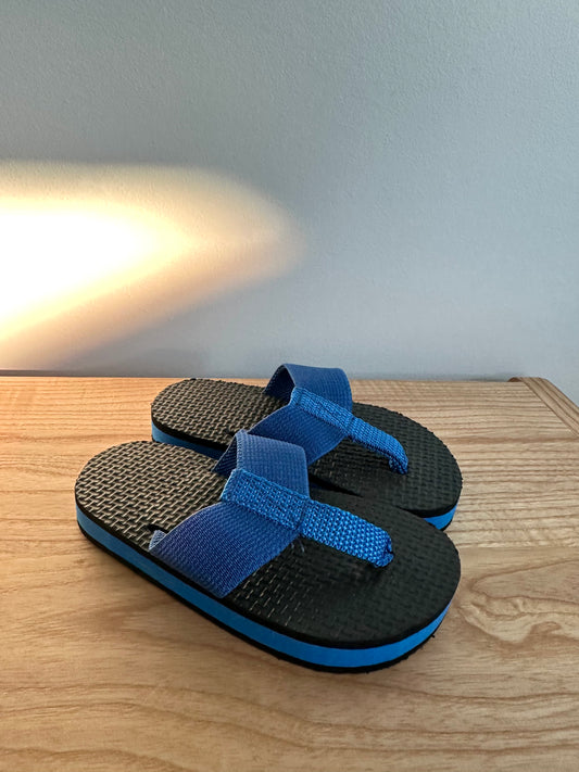 Blue and Black Slip On Sandals / Size 5 Toddler