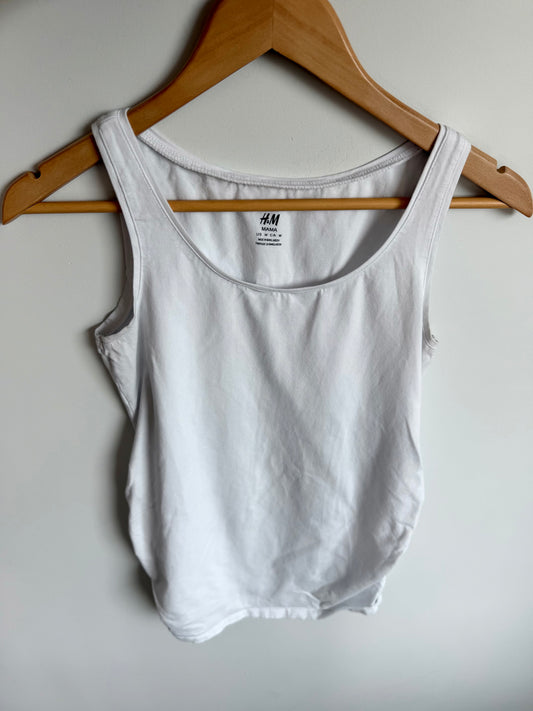 H&M White Fitted Maternity Tank / Medium