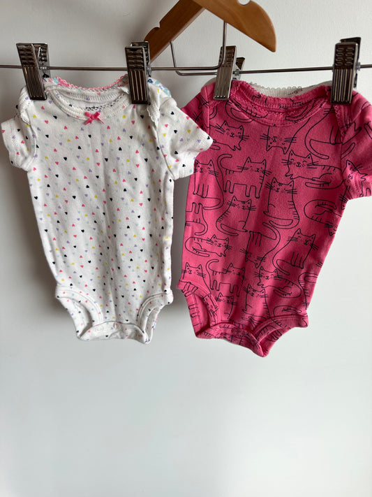 Newborn Carter's Bodysuits Set of 4 / 0m