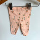 Peach Floral Leggings / 6m