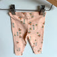 Peach Floral Leggings / 6m