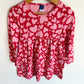 Heart Print Long Sleeve Dress / 4T