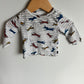 Noppies Organic Striped Airplane Long Sleeve / 2-4m