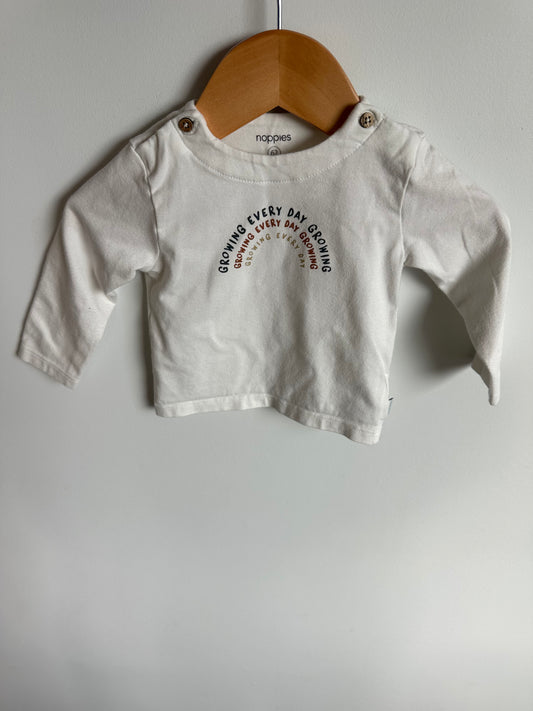 Noppies Organic Growing Every Day Long Sleeve / 2-4m