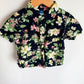 Navy Floral Button Up T-shirt / 3T
