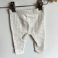 Speckled Cream Leggings / 3-6m
