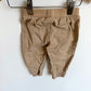 100% Cotton Tan Tapered Pants / 6-9m