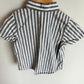 Navy Vertical Stripe Button Up T-shirt / 3T